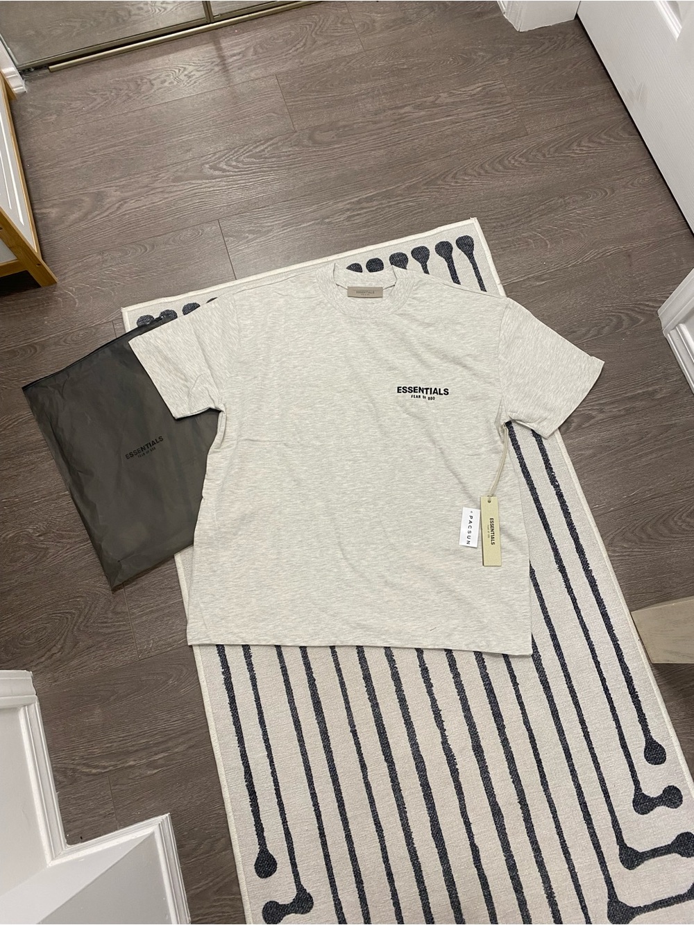 Essentials Light Gray Minimal Logo Tee